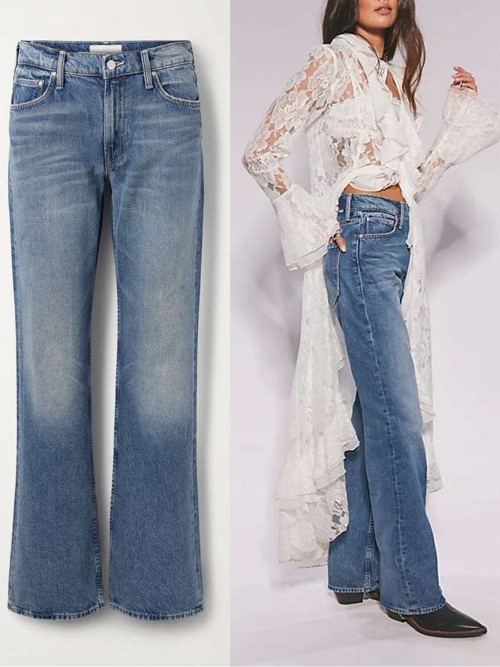 MOTHER SUPERIOR Jeans Reifler Early Blue Size 27 - Picture 2 of 14